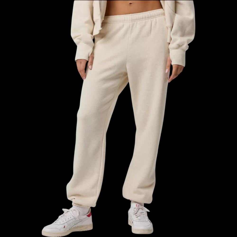 NWOT OFFLINE By Aerie Cloud Fleece Classic Jogger Heather Frost/ Cream Sz. Small